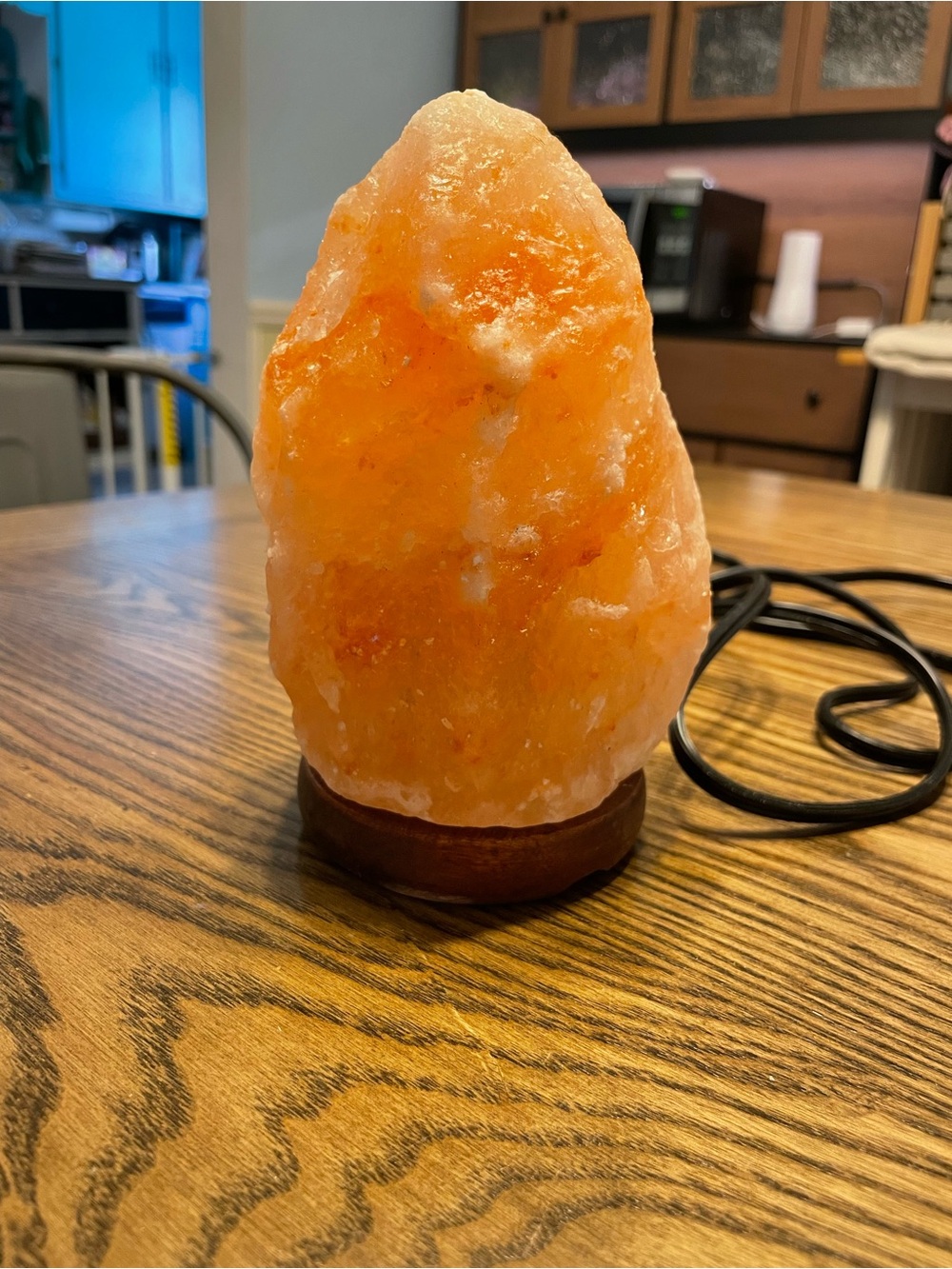 Globe Himalayan Salt Lamp in Orange and White